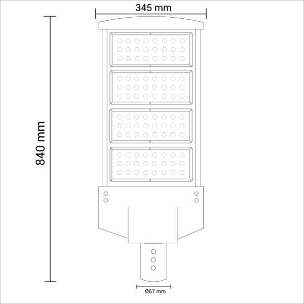 Lampadaire d'éclairage public LED 120W – Image 3