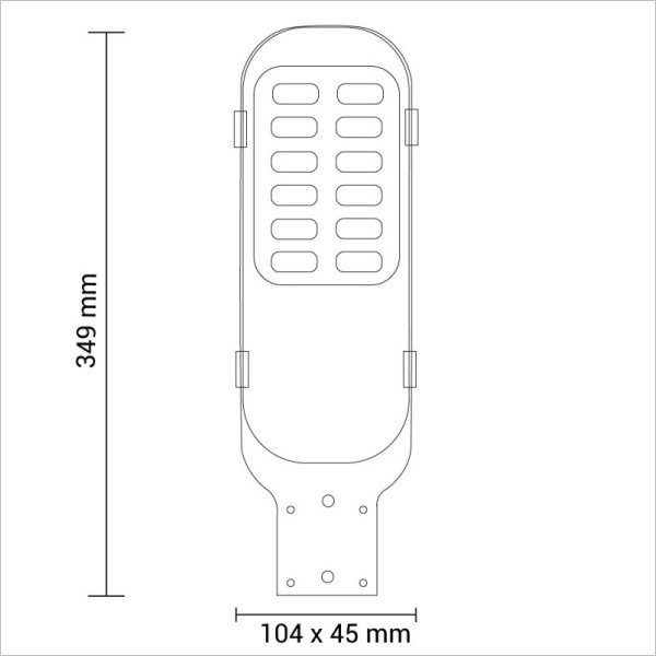 Lampadaire d'éclairage public LED 12W – Image 4